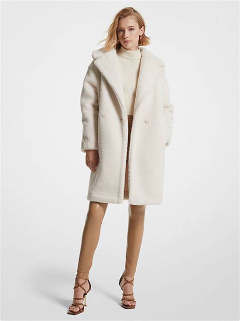 michael michael kors jacke schwarz teddyfutter|Sherpa Teddy Coat .